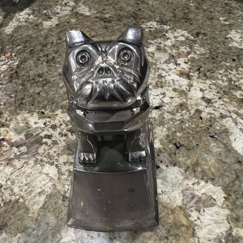 Vintage Mack Truck Heavy Chrome Bull Dog Hood Ornament 6” High